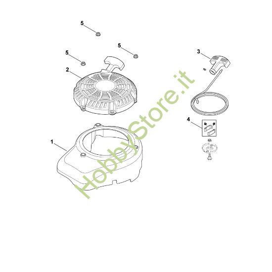 Picture of L - Coperchio ventilatore, dispositivo avviamento XT-675 (XT675-0022)